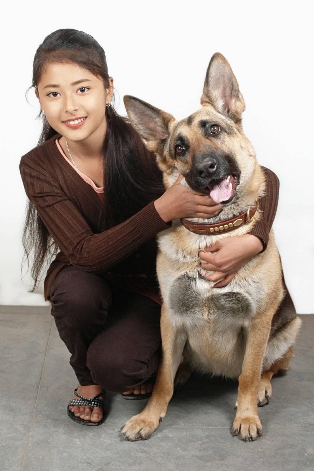 Oxsa with the family member she inspired